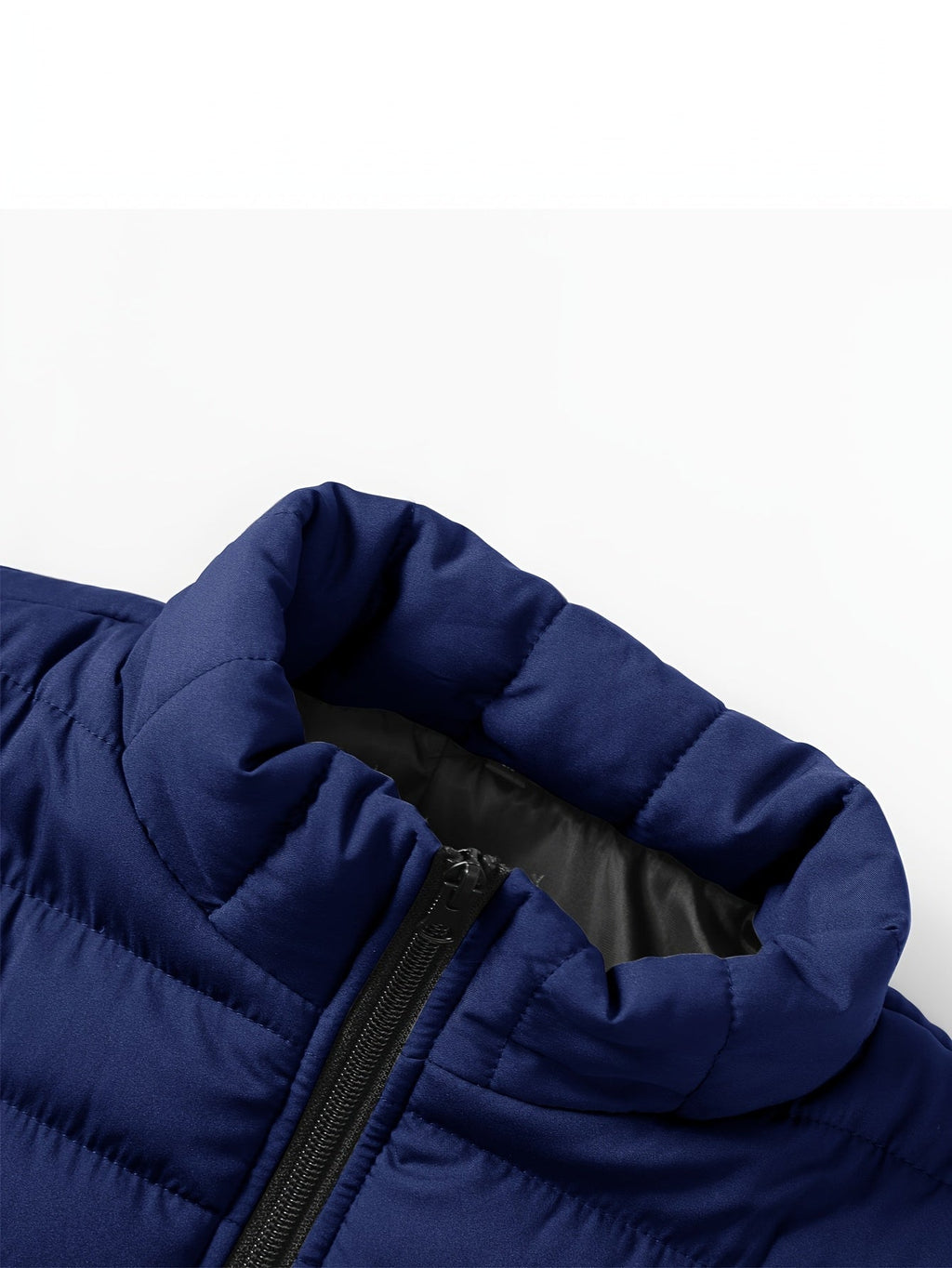 Men's Layering Vest with Quilting and Stand Collar