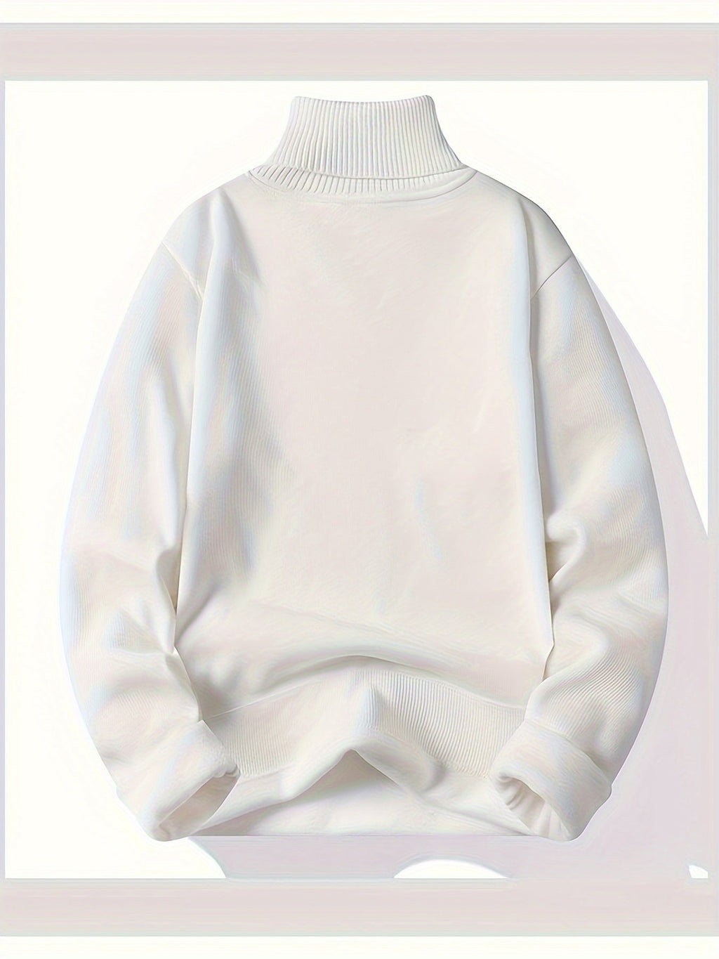 Men's Warm Lined Rollneck Pullover Knit Top
