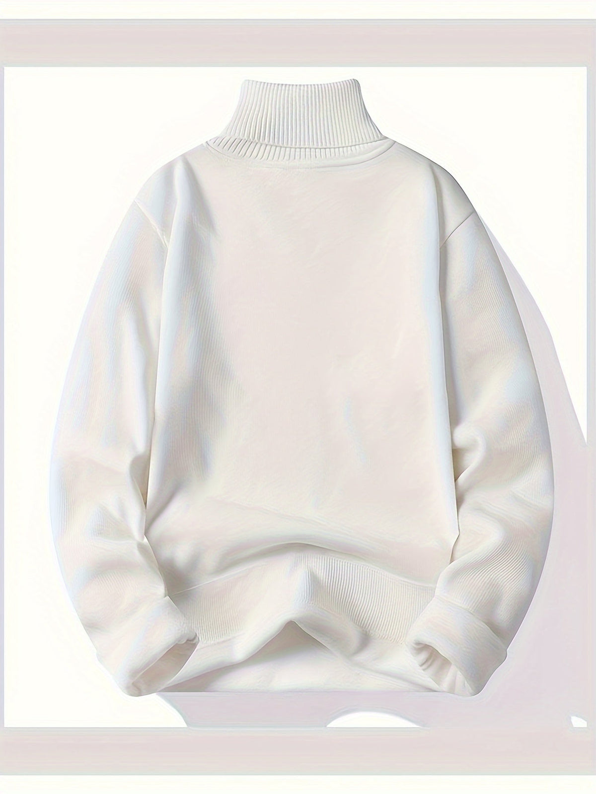 Men's Warm Lined Rollneck Pullover Knit Top