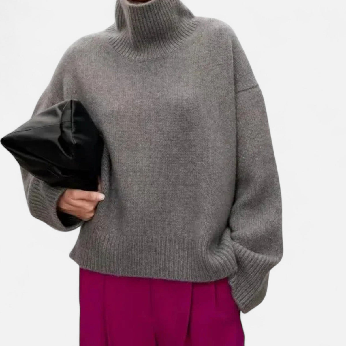 Women's Refined Wool Knit Turtleneck Winter Sweater