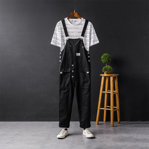 Men's Adjustable Strap Multi-Pocket Workwear Overalls