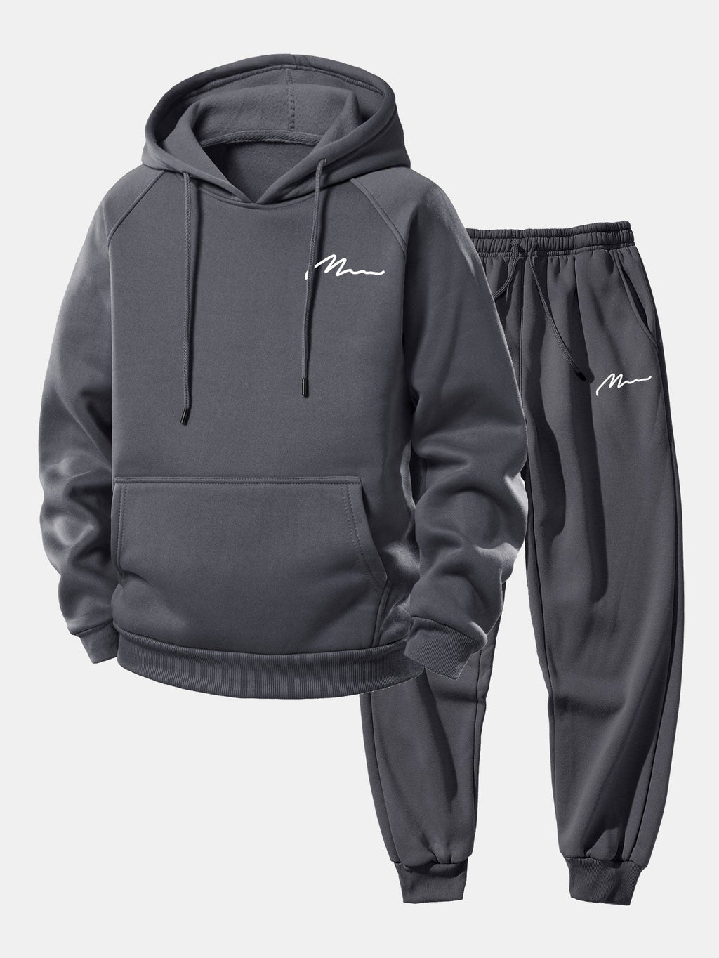 Men's Relaxed Fit Hooded Sweatshirt Jogger Tracksuit