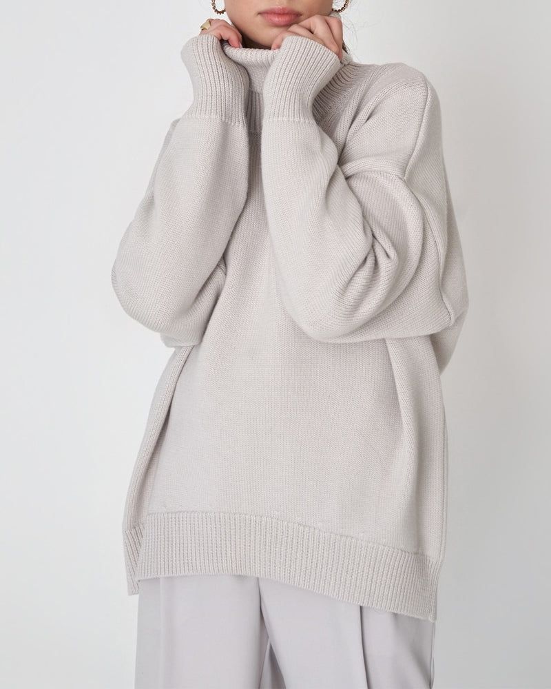 Women's Everyday Layering Loose High Neck Sweater
