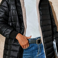 Women's Long Lined Quilted Puffer Coat