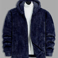 Men's Full Zip Hooded Cozy Plush Jacket