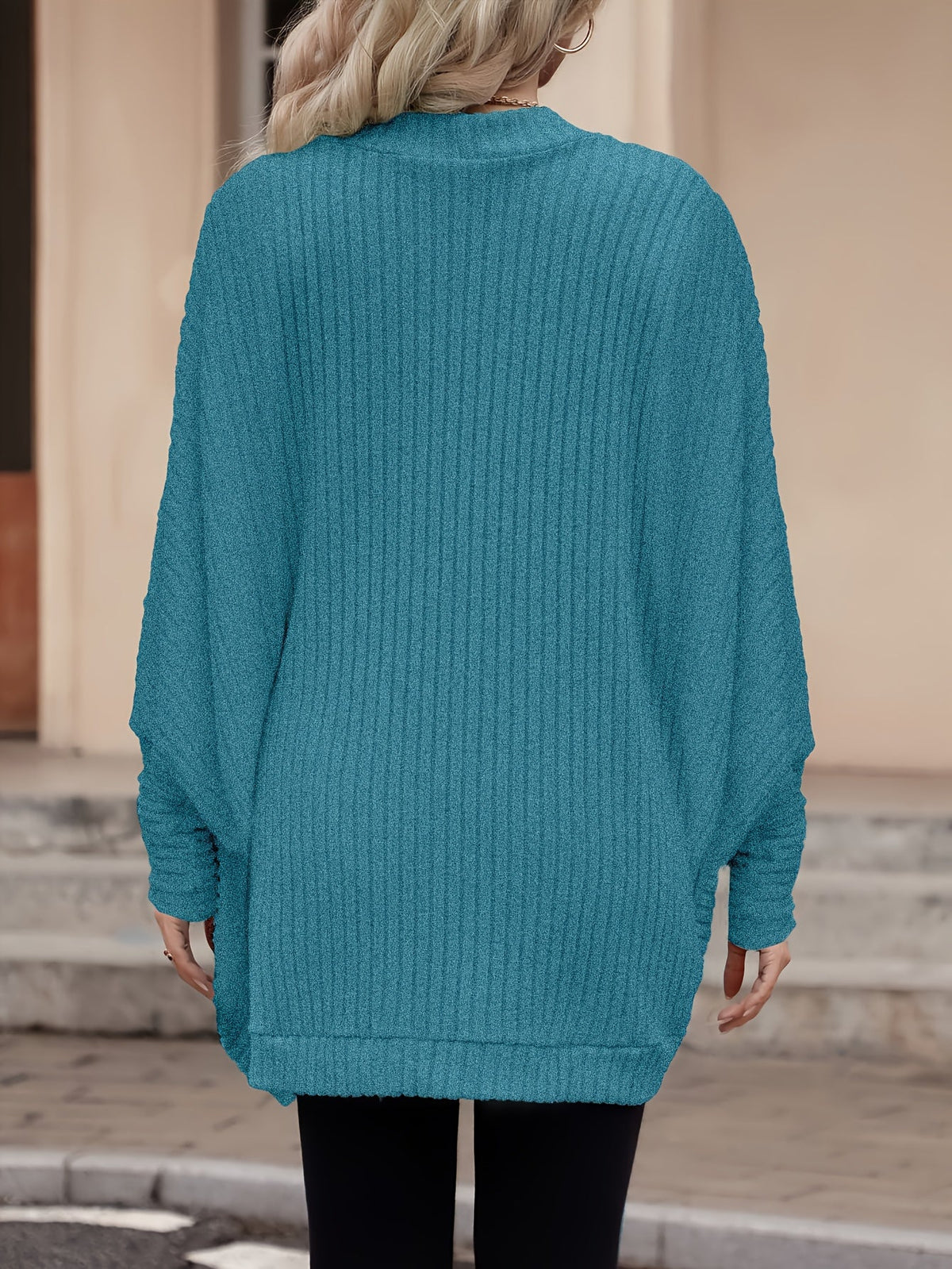Women's Throw-On Rib Knit Wrap Cardigan