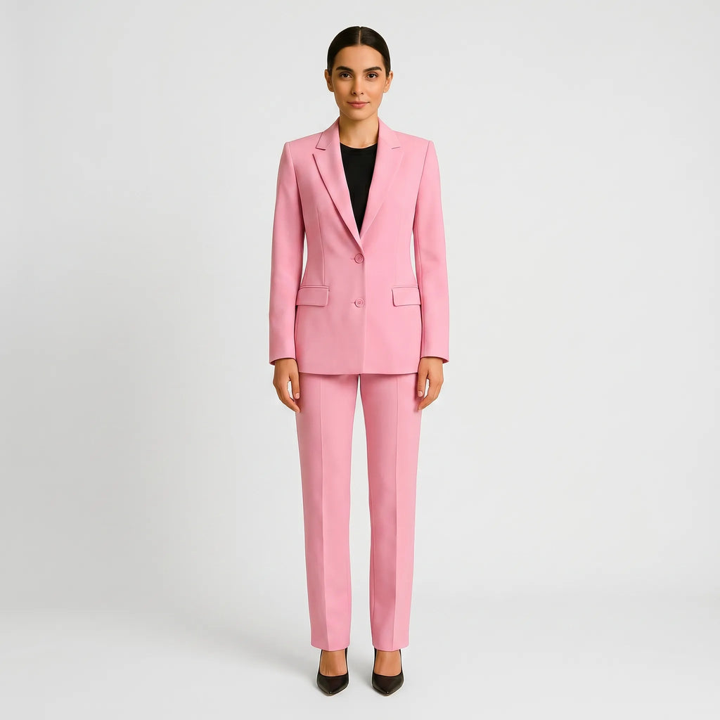 Women's Professional Pleated Pants Tailored Suit Set