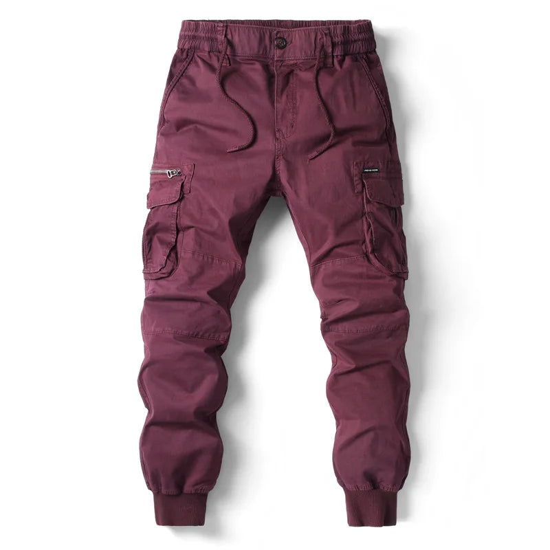 Men's Multi-Pocket Slim Leg Cargo Jogger Pants