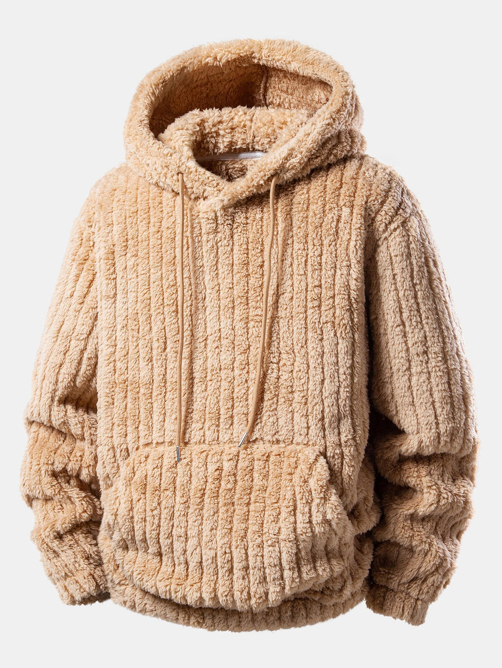 Men's Cold-Weather Pullover Hoodie and Sweatpants Teddy Set