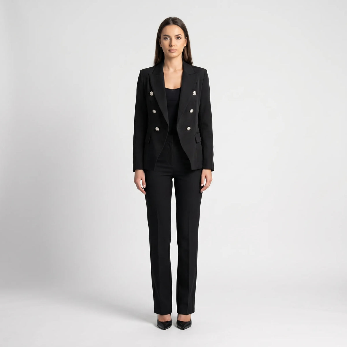 Women's Power Dressing Two Piece Pantsuit Set