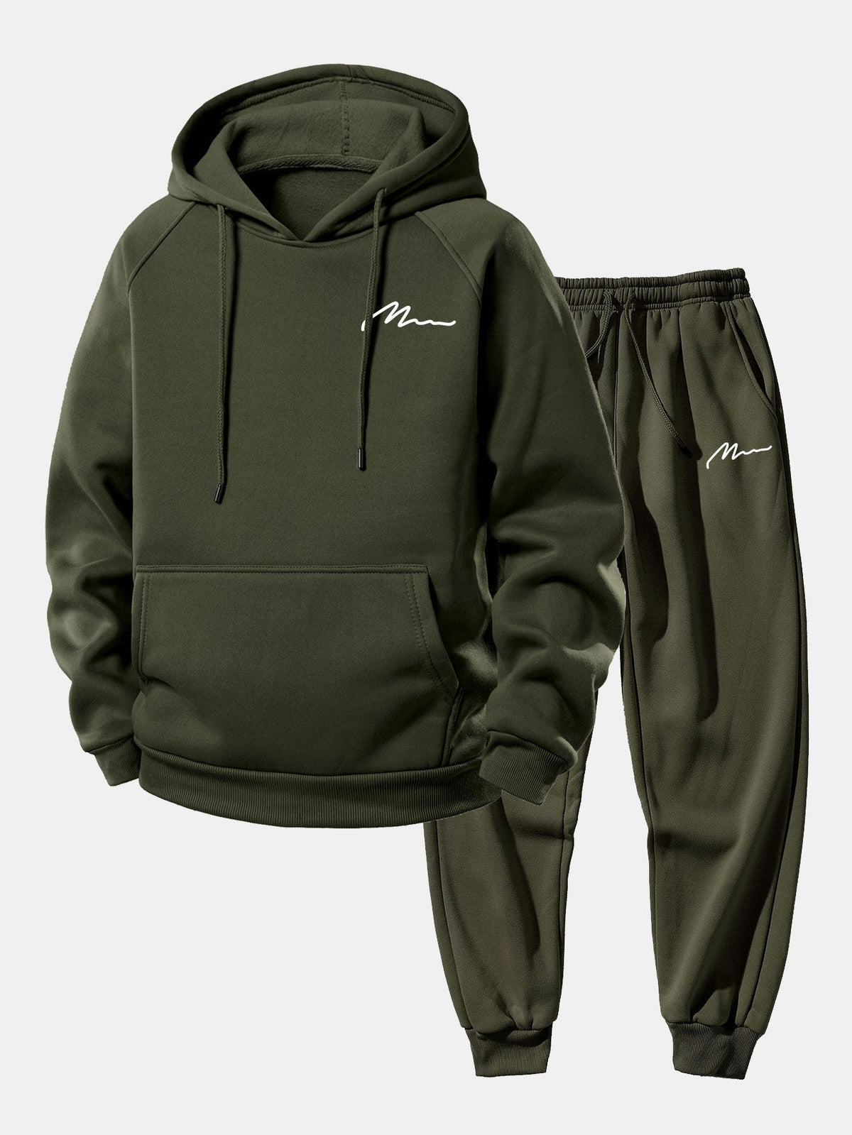 Men's Relaxed Fit Hooded Sweatshirt Jogger Tracksuit