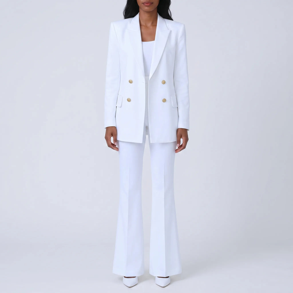 Women's Bold Power Dressing Blazer Flare Suit Set