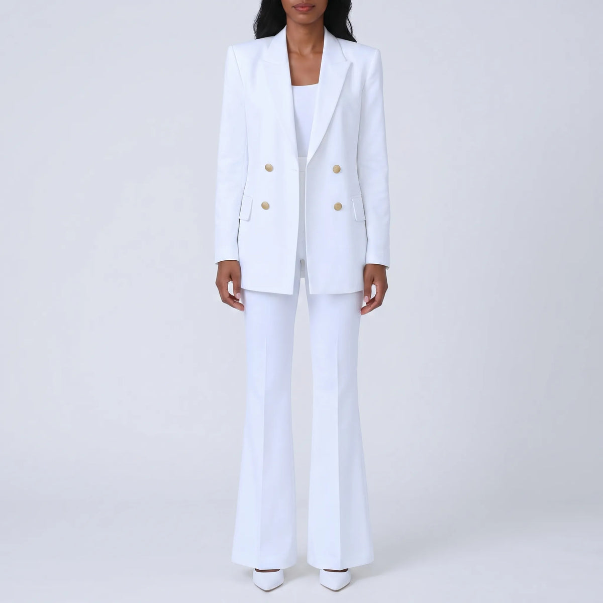 Women's Bold Power Dressing Blazer Flare Suit Set