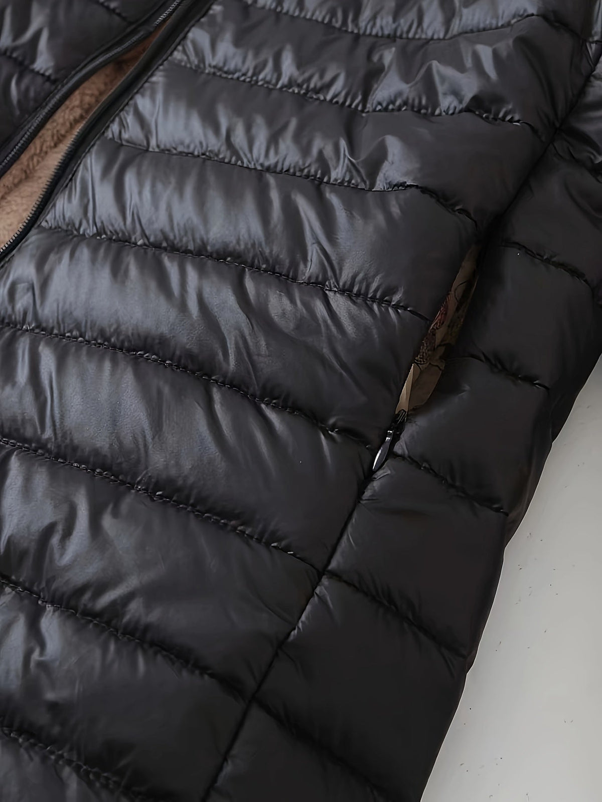 Women's Long Lined Quilted Puffer Coat