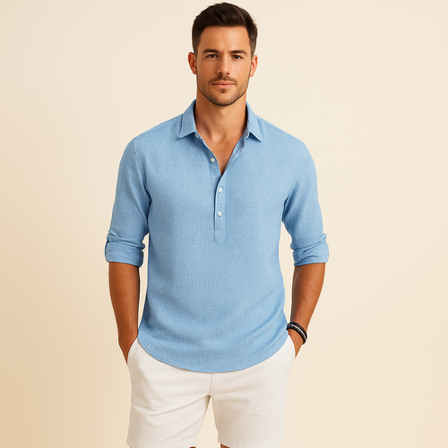 Men's Laid-Back Transitional Season Polo Shirt