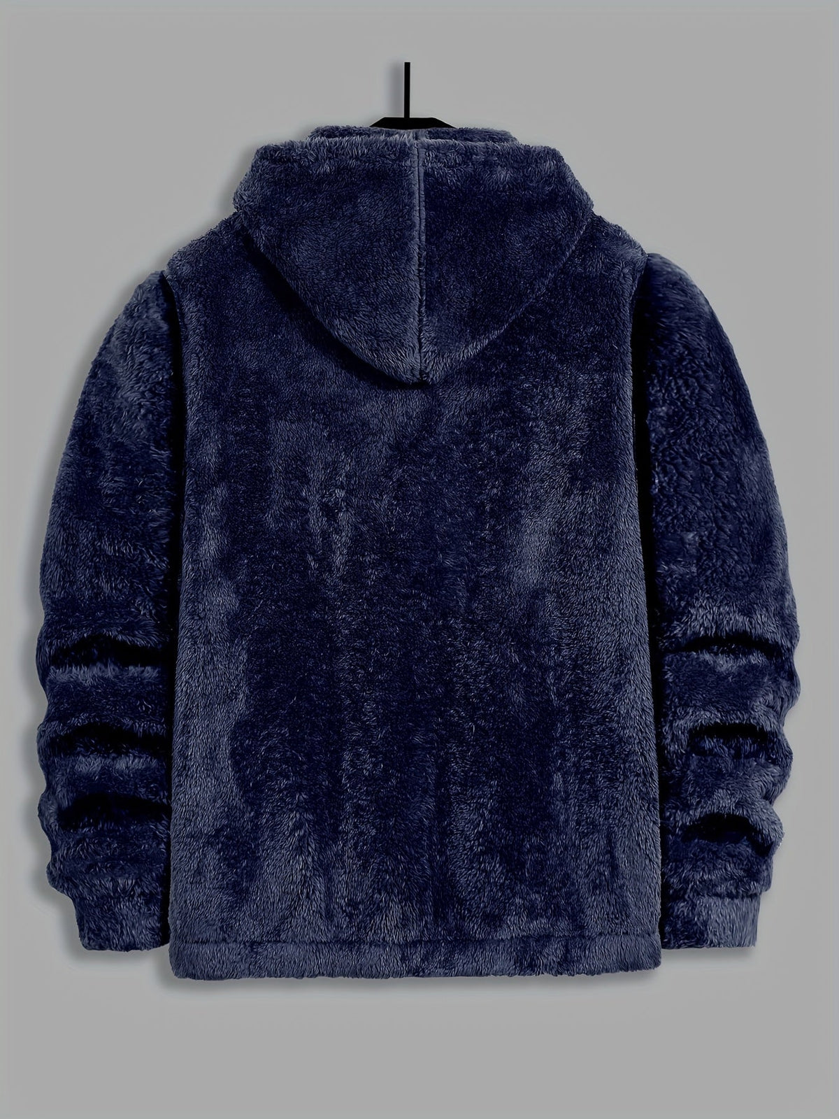 Men's Full Zip Hooded Cozy Plush Jacket