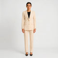 Women's Professional Pleated Pants Tailored Suit Set