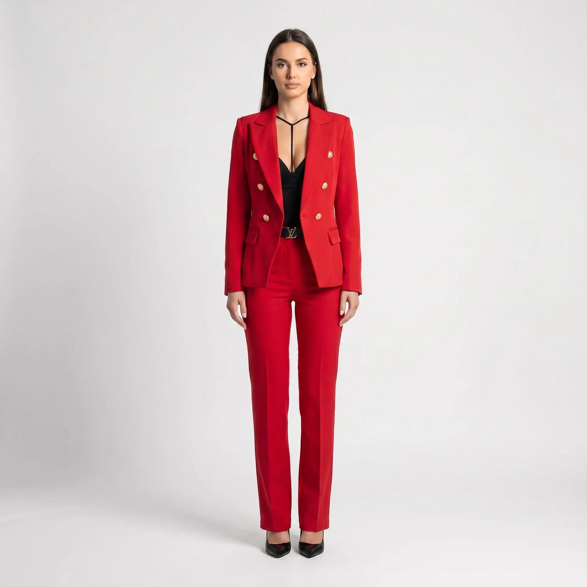 Women's Power Dressing Two Piece Pantsuit Set