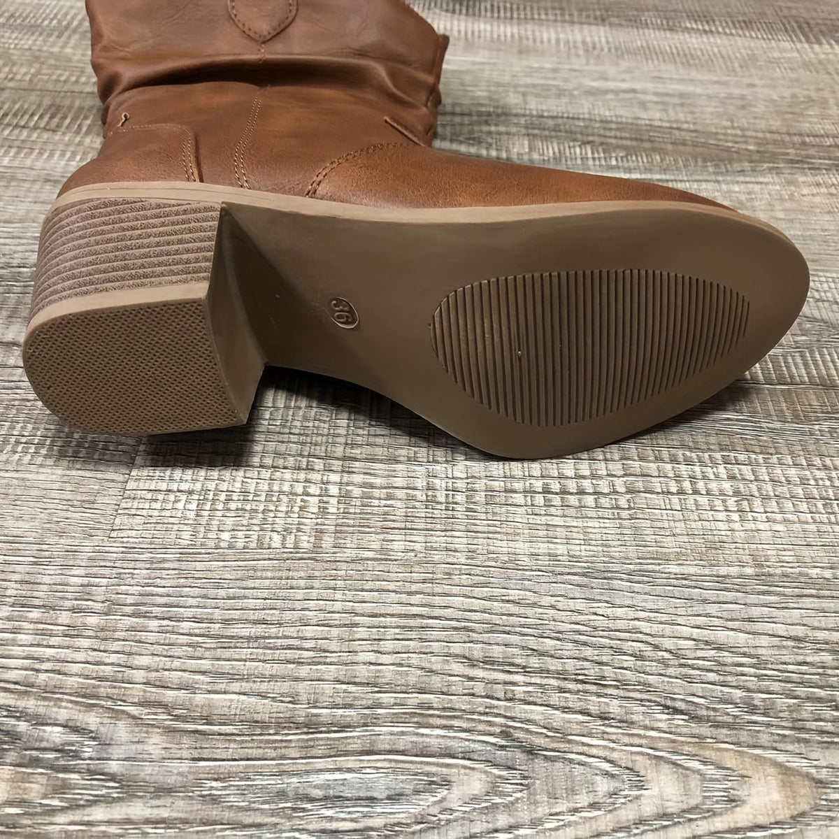 Women's Broken-In Look Wide Calf Knee-High Western Boots