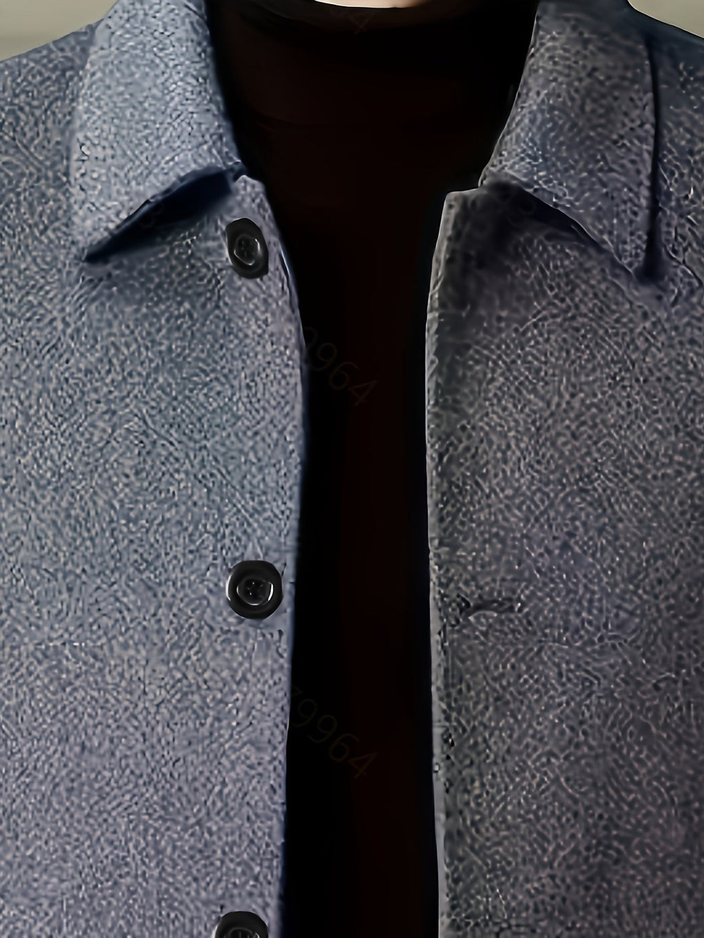 Men's Side Pocket Single Breasted Overcoat for Work