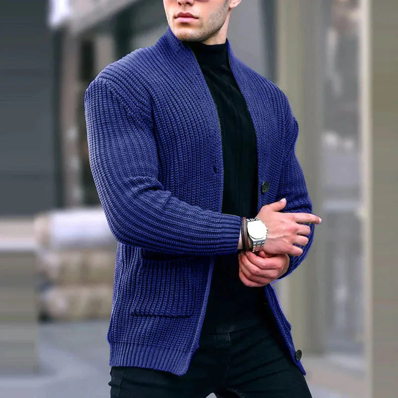 Men's Easy Fit City Wear Pocketed Sweater Cardigan