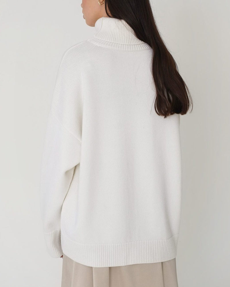 Women's Everyday Layering Loose High Neck Sweater