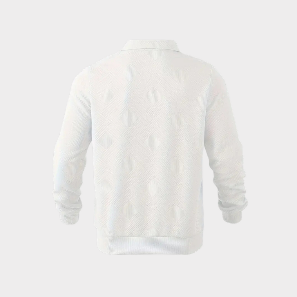 Men's Cool Weather Half Zip Textured Knit Sweatshirt