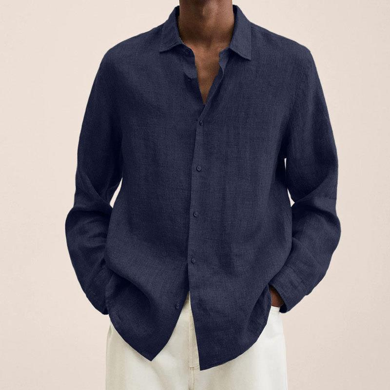 Men's Smart Casual Relaxed Button-Down Layering Shirt