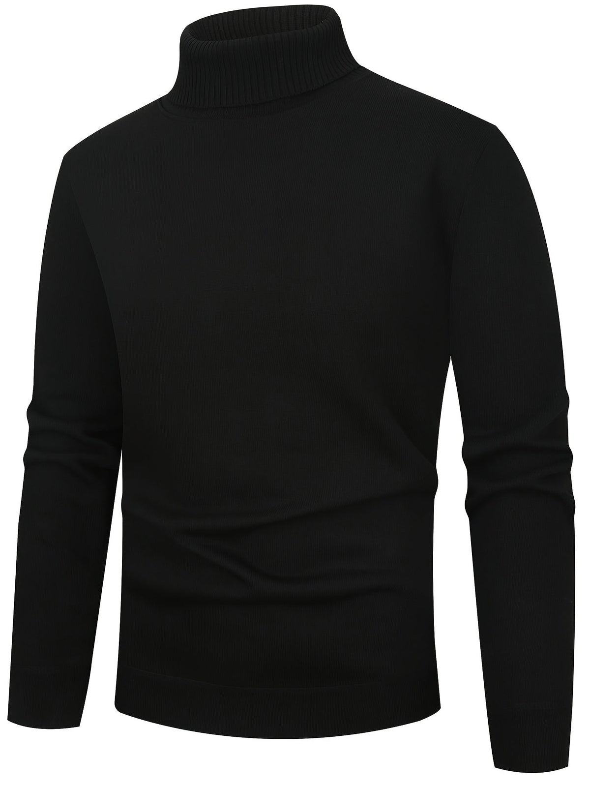 Men's Warm Lined Rollneck Pullover Knit Top