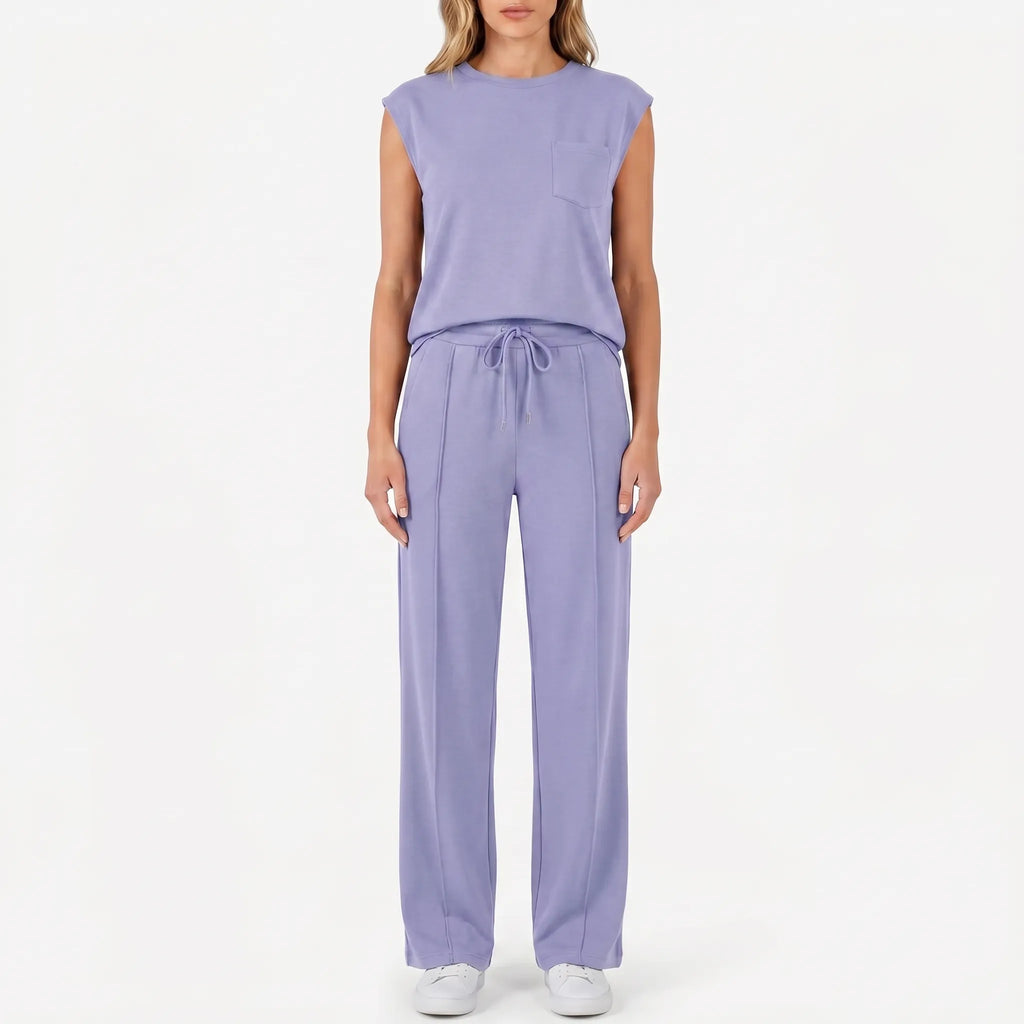 Women's Everyday Summer Matching Wide Leg Two Piece Set