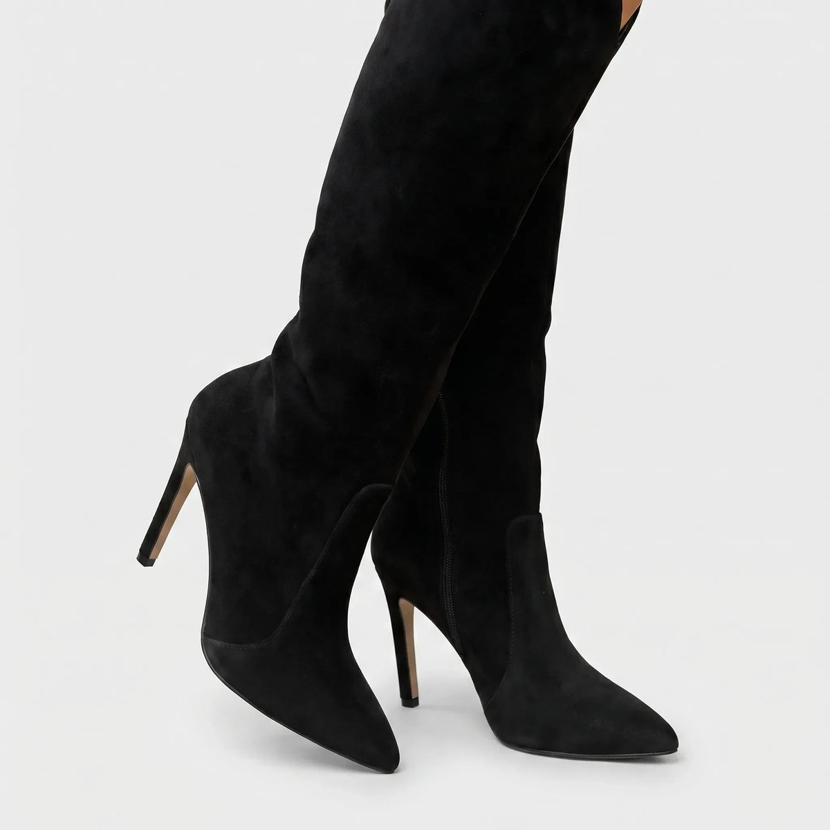 Women's Sleek Stiletto Knee-High Boots with Pointed Toe