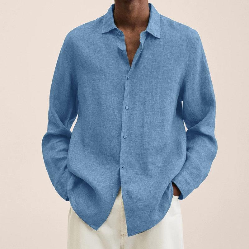 Men's Smart Casual Relaxed Button-Down Layering Shirt