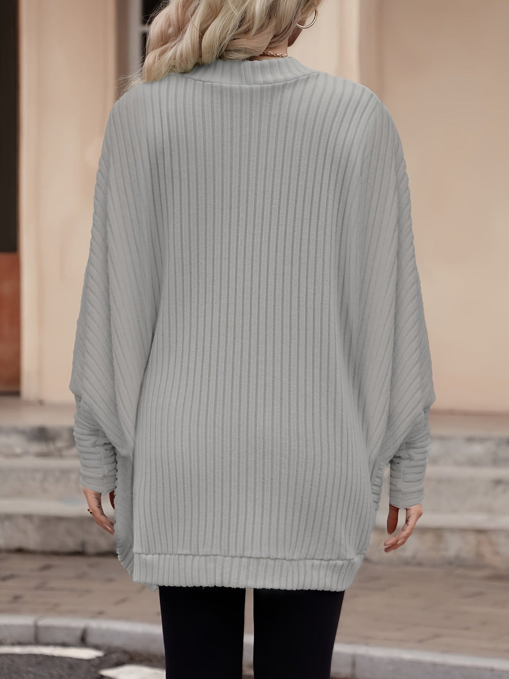 Women's Throw-On Rib Knit Wrap Cardigan
