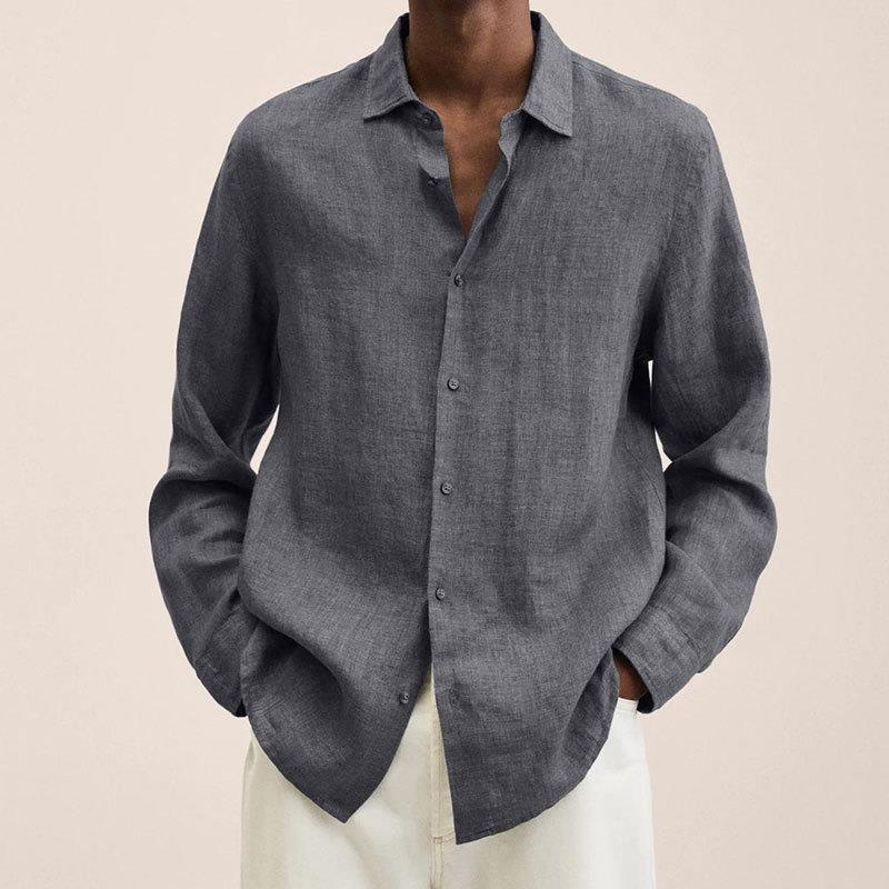 Men's Smart Casual Relaxed Button-Down Layering Shirt