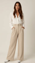Women's Summer Everyday Pleated Loose Wide Pants