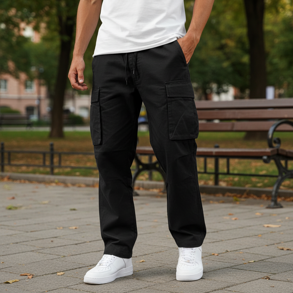 Men's Everyday Cotton Utility Cargo Jogger Pants