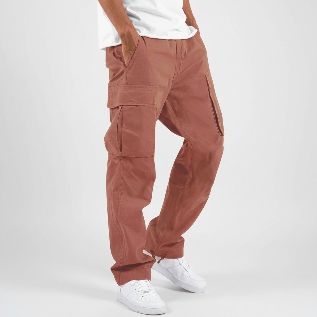Men's Loose Commuter Cotton Utility Cargo Pants