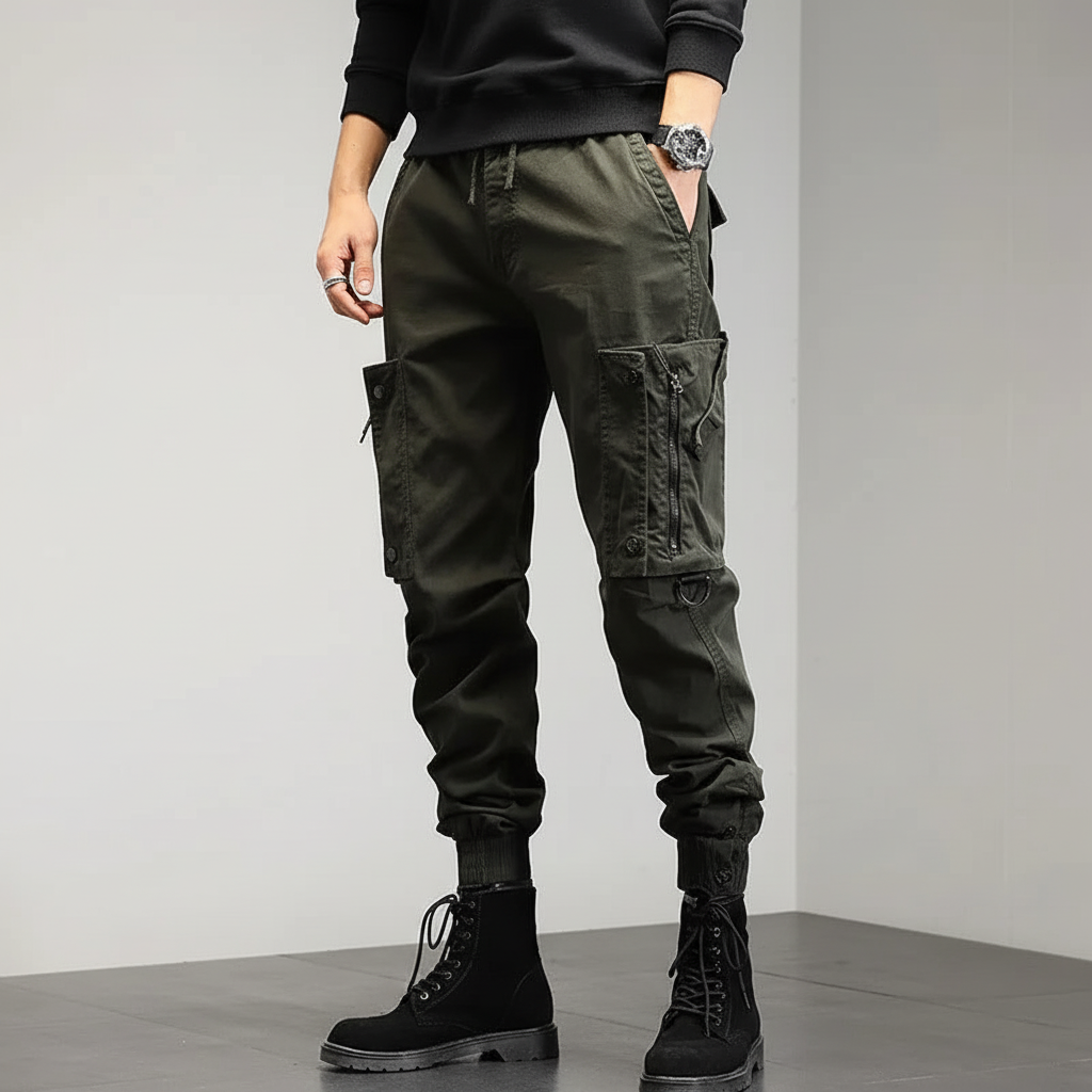 Men's Streetwear Outdoor Fitted Cargo Pants