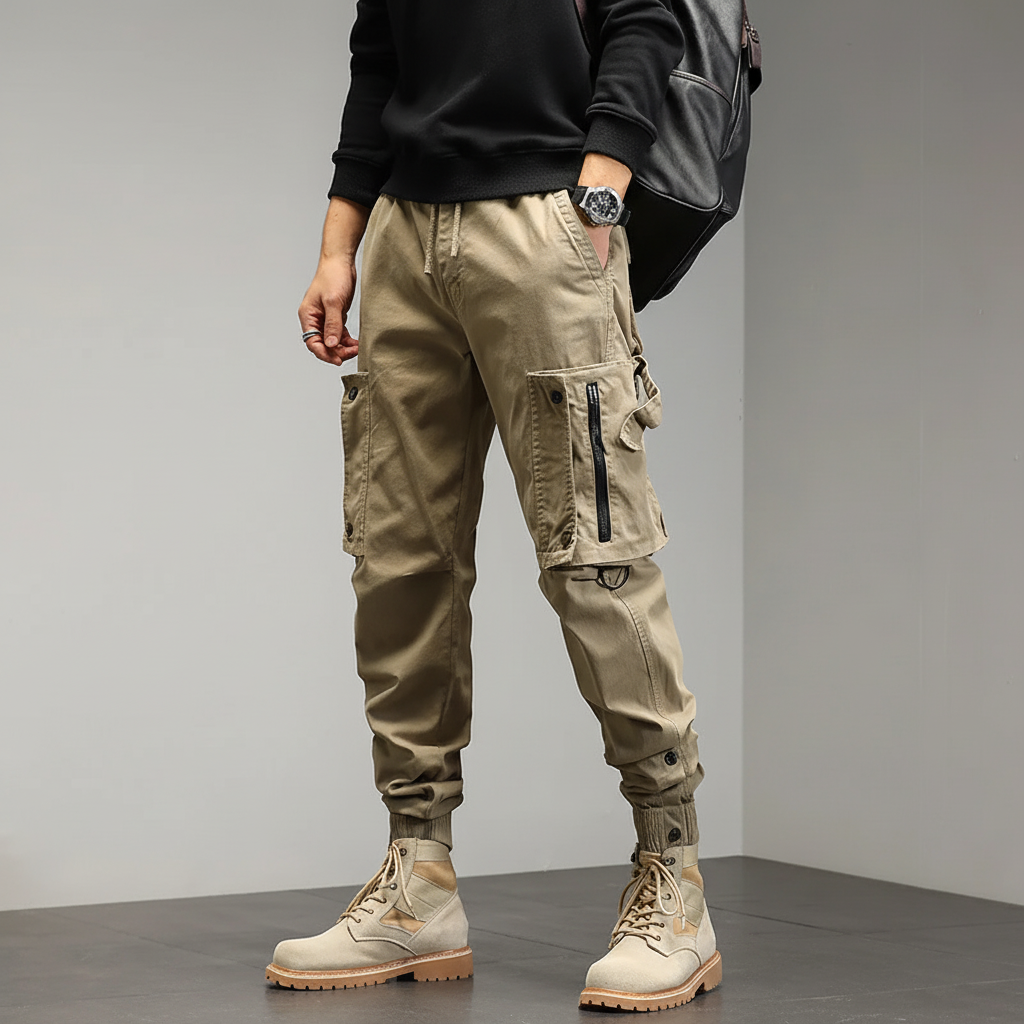 Men's Streetwear Outdoor Fitted Cargo Pants