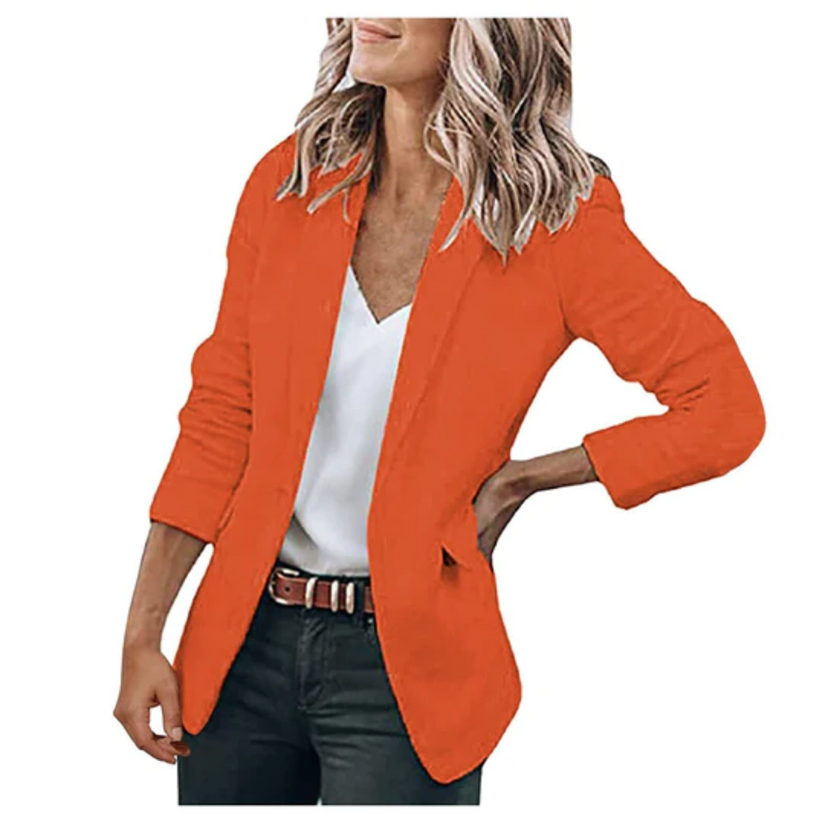 Women's Lightweight Smart Casual Blazer with Open Front