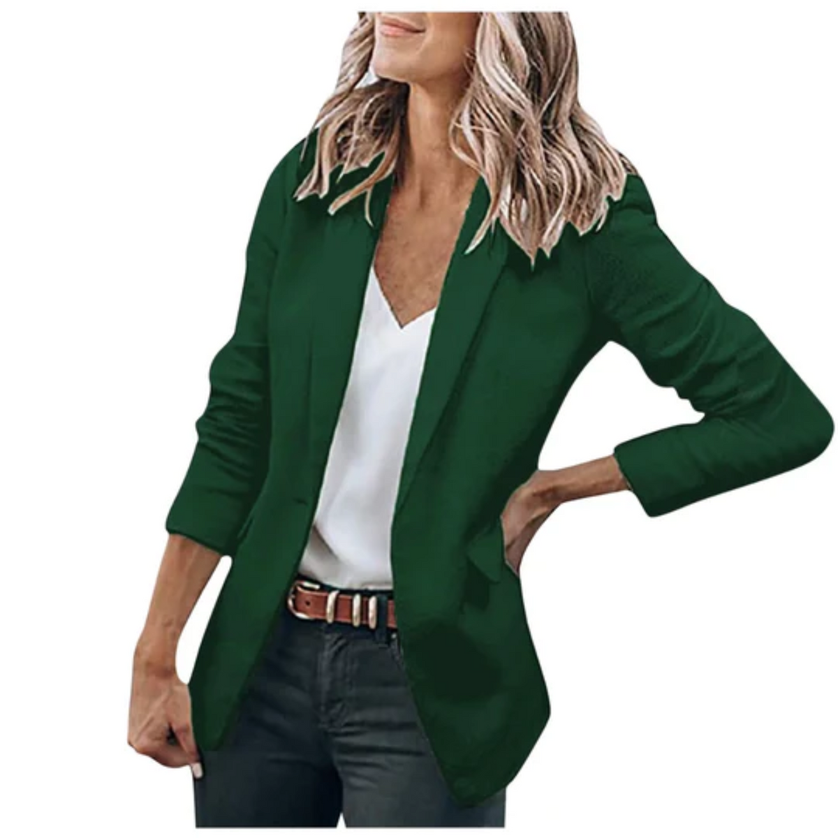 Women's Lightweight Smart Casual Blazer with Open Front