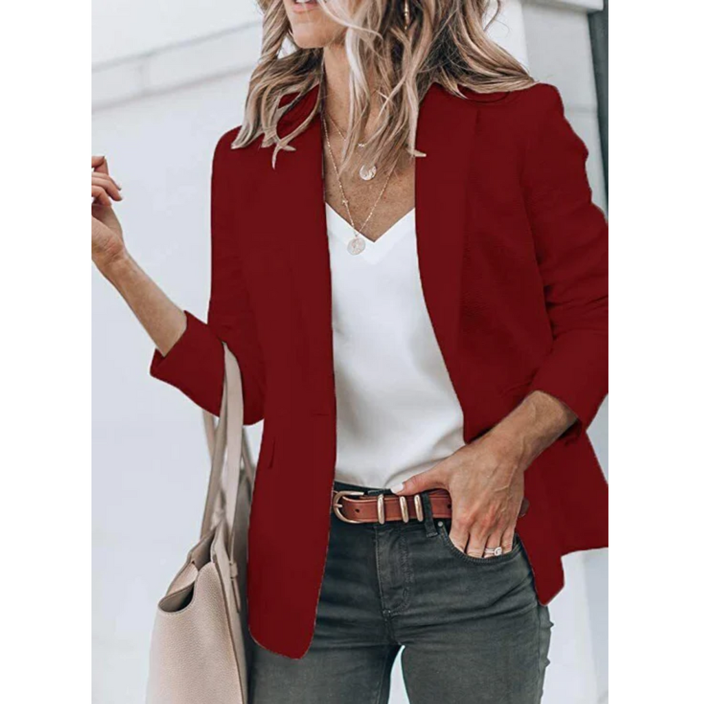 Women's Lightweight Smart Casual Blazer with Open Front