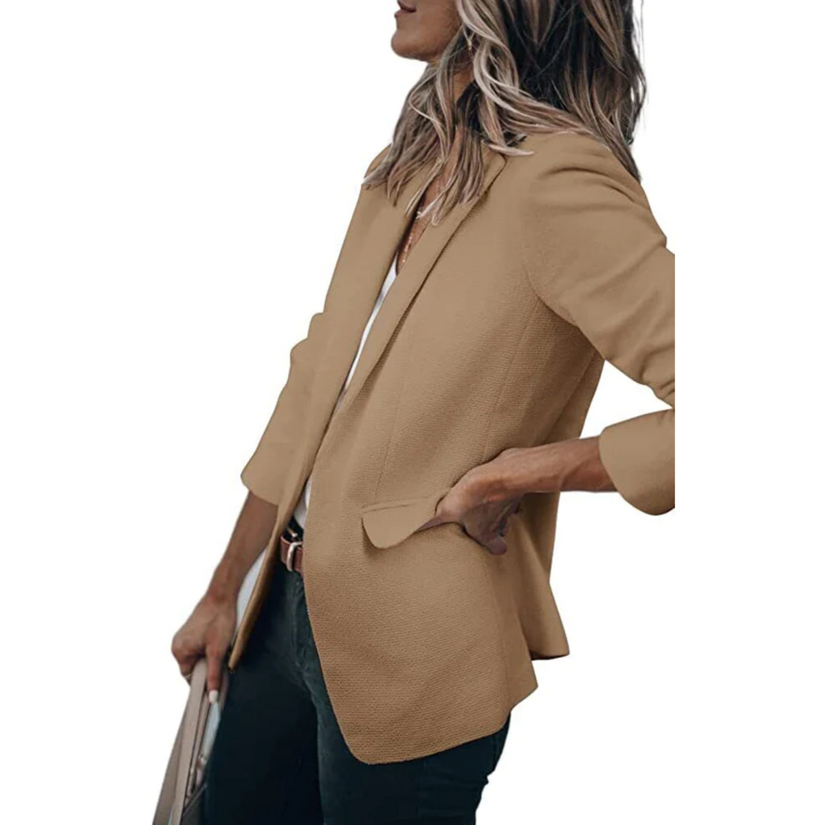 Women's Lightweight Smart Casual Blazer with Open Front