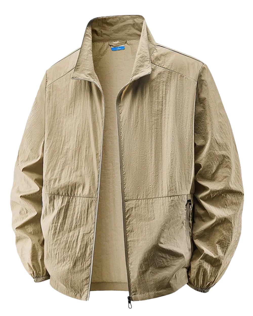 Men's Breathable Lightweight Collared Zipper Jacket
