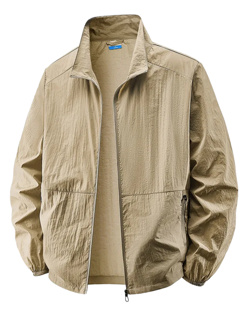 Men's Breathable Lightweight Collared Zipper Jacket