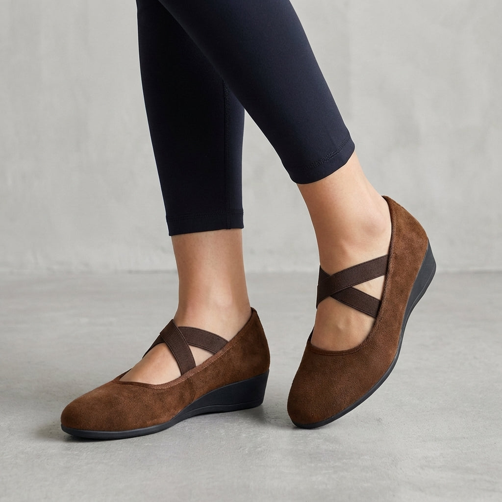 Women's Summer Overlapping Strap Supportive Wedge Shoes