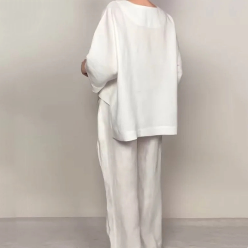 Women's Office Weekend Coordinated Layered Top Pants Set