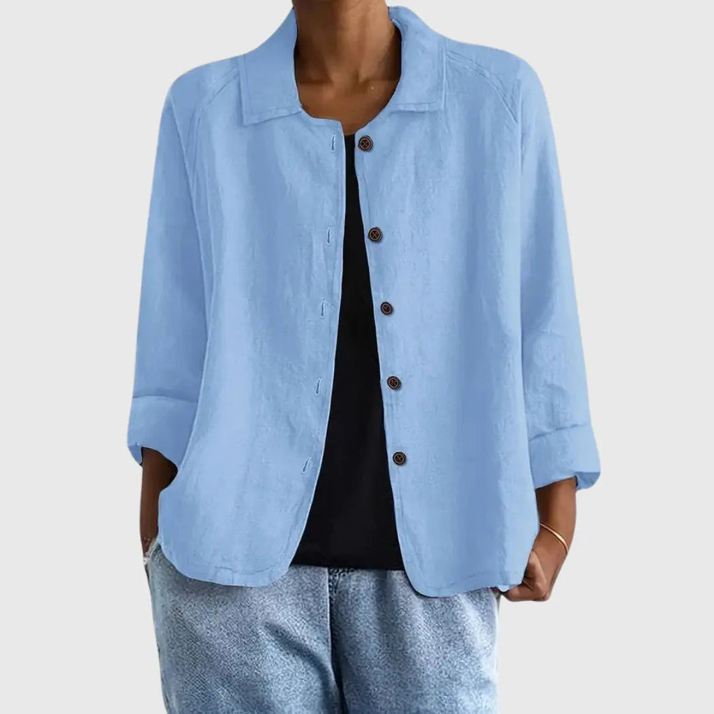 Women's Everyday Cotton Button-Down Overshirt Jacket
