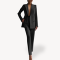 Women's Streamlined Pants Professional Blazer Suit Set