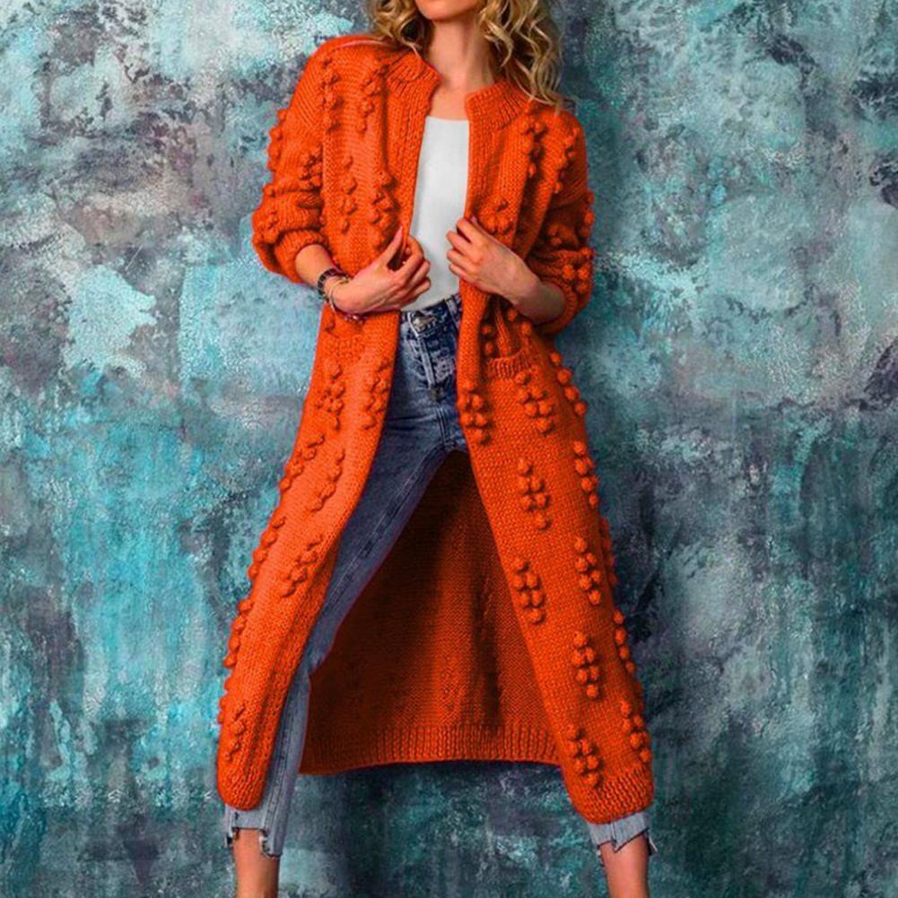 Women's Cotton-Blend Longline Textured Open Cardigan Sweater
